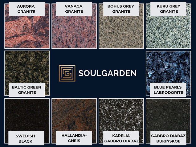 10 populārākie granīta veidi, ar kuriem strādā SoulGarden