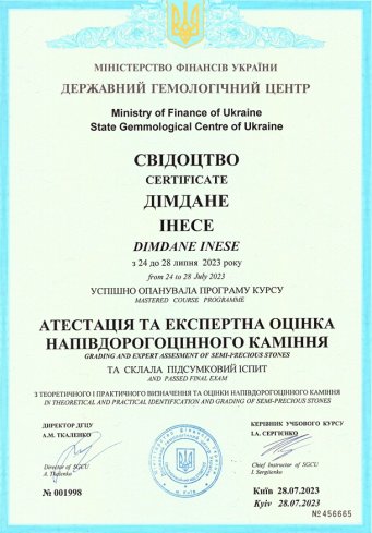 Инесе Димдане Диплом